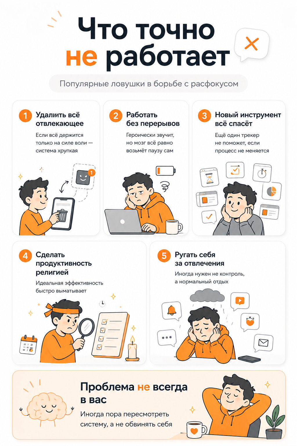 Прокрастинация как баг в продуктивности: как перестать фармить маркетплейсы и мемы в рабочее время - 14